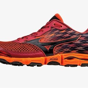 Mizuno Red and Orange Athletic Shoes